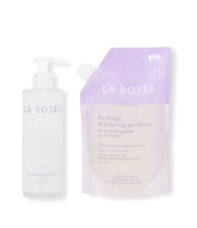 Duo Recharge shampoing purifiant et son flacon en verre rechargeable