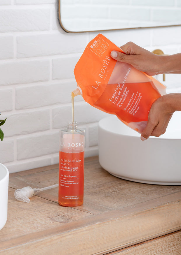 Duo Huile de douche lavante & sa recharge